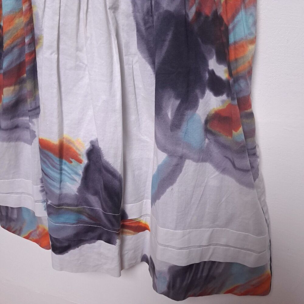 Anthropologie Leifsdottir Morning Colors Dress 8 Retro 50s Party Fit & Flare - Picture 3 of 12